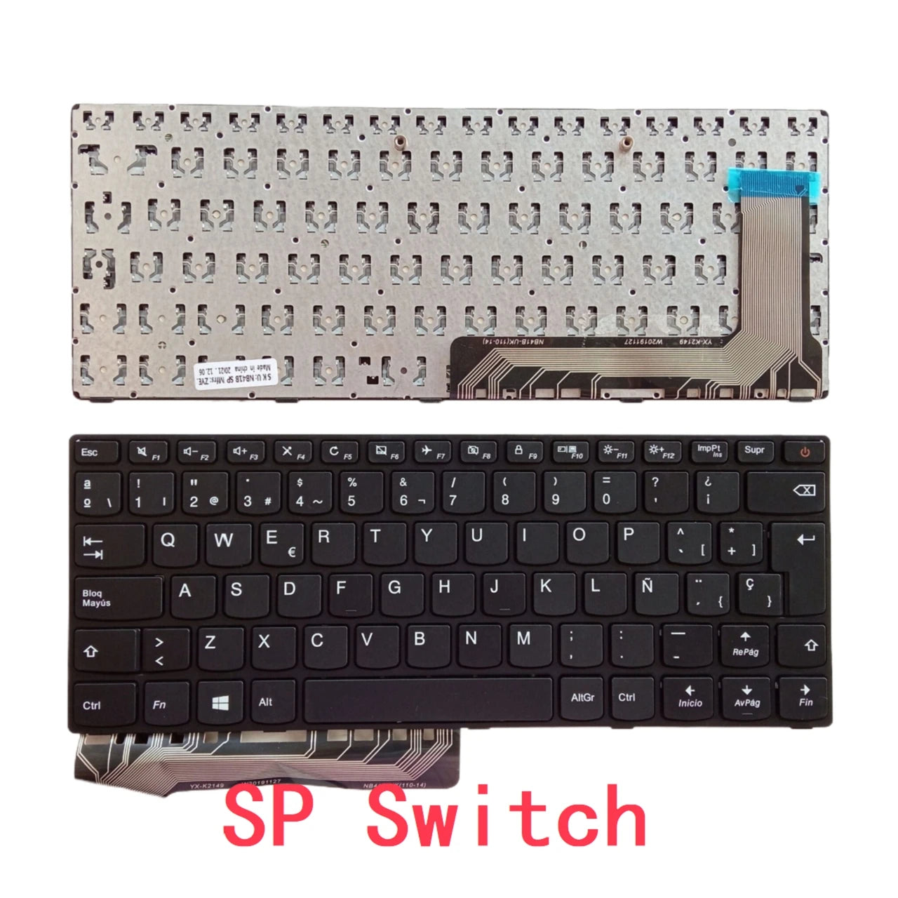 New US Spanish Latin Arab Brazil Laptop Keyboard For Lenovo IdeaPad 110-14 110-14ISK Notebook PC Replacement Lenovo laptop repair parts