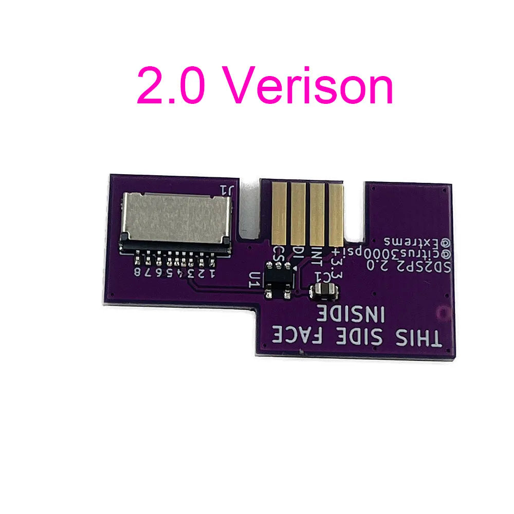 1Pc V2.0 For NGC SD2 SP2 Pro GameCube Adapter Load SD Card TF Card Reader Easy Access Professional Replacement Parts Game console repair parts