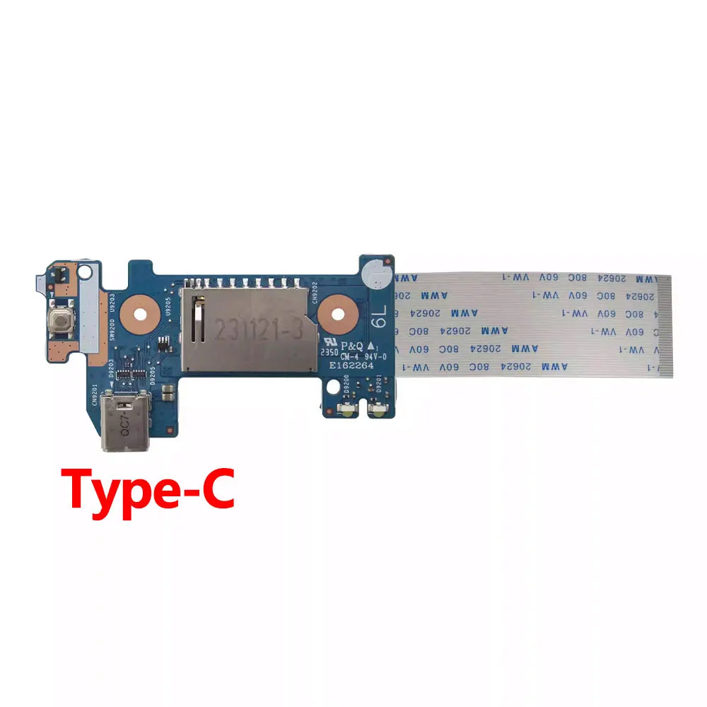 OEM For HP 14S-CR 14Q-CS 14Q-CY TPN-I131 TPN-I132 240 245 246 G7 Laptop USB Type-C Jack Switch Power Button Board Cable HP laptop repair parts