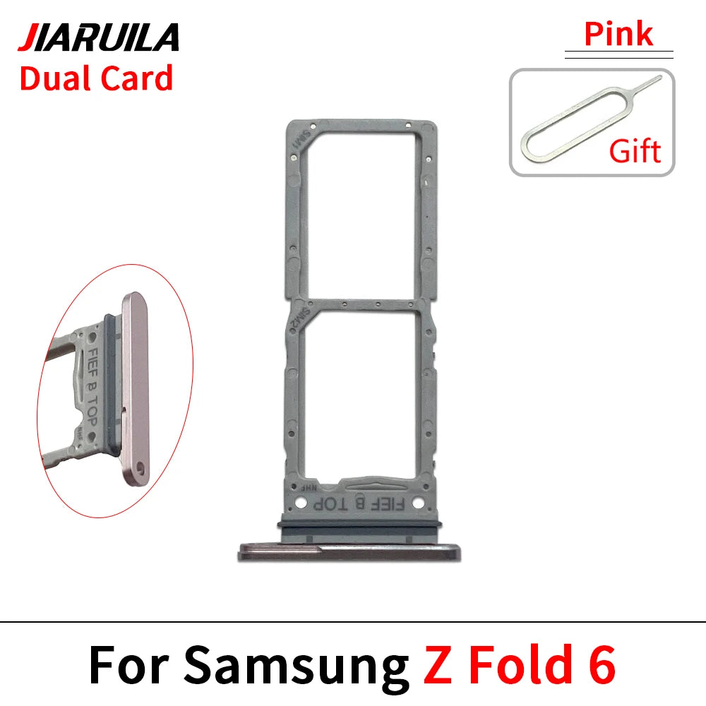 New For Samsung Z Fold 2 3 4 5 6 F916 F926 F936 F946 Micro Nano SIM Card Holder Tray Slot Holder Adapter Socket Samsung phone repair parts
