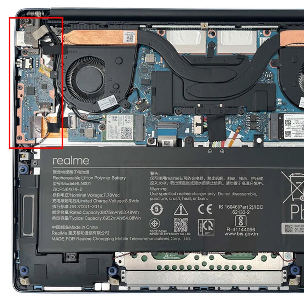 OEM For Realme Book RMNB 1002 1001 1003 Laptop USB Audio Headphone Jack Port Board NB5222_DB_V3_PCB Realme laptop repair parts