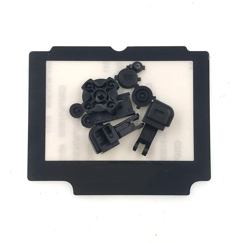 1-5set Plastic/Glass Screen Lens For GBA SP Lcd Cover+Button Kit For Gameboy Advance SP Lens Protector With Back Sticker Game console repair parts