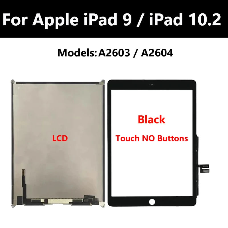10.2"For Apple iPad 9 / iPad 10.2 (2021) Touch Screen Digitizer Glass Panel & LCD Display A2603 / A2604 Tablet Screen iPad repair parts