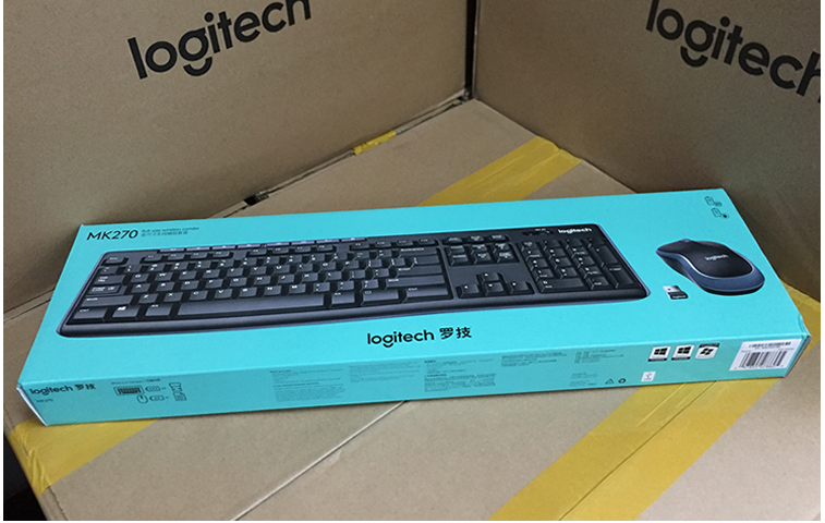 Boxed genuine, Logitech MK270 wireless keyboard and mouse set MK275 upgraded version joint guarantee for 3 years
