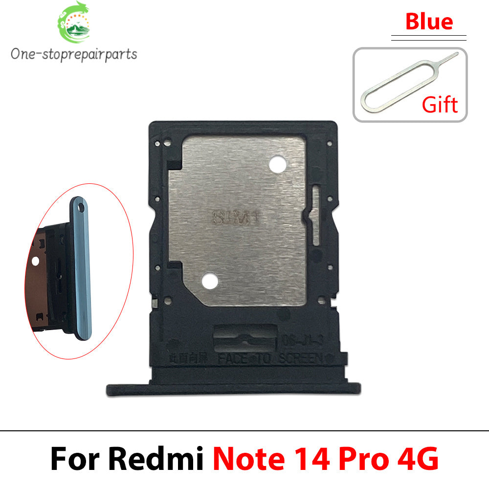10Pcs, SIM Card Slot SD Card Tray Holder Adapter For Xiaomi Redmi Note 14 Pro Plus 4G 5G Xiaomi Xiao mi phone repair parts