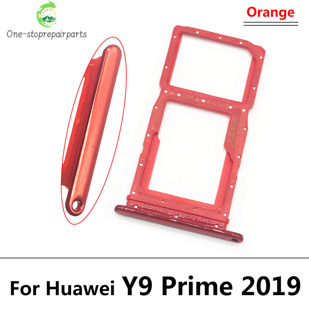 10Pcs/Lot, New For Huawei Y6 Y7P Y8P 2020 Y9 Prime 2019 SIM Card Tray Slot Holder Repairing Parts Huawei phone repair parts