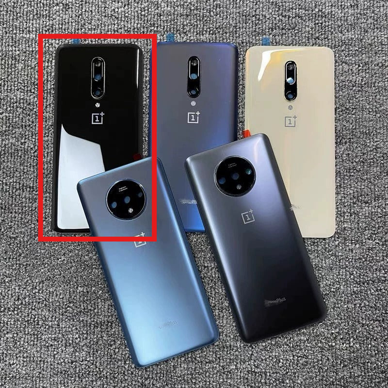 AAA+ quality For OnePlu Back Battery Cover Door Rear Glass Oneplus 6 6T 7 7T 7Pro 7TPro Battery Cover Case With Camera Lens OnePlus phone repair parts