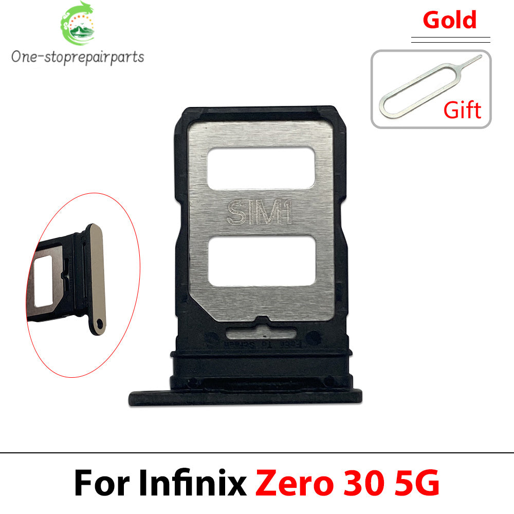 10Pcs, New For Tecno Spark 10 10C 20 20C 30C Pro / For Infinix Zero 30 4G 5G SIM Card Tray Slot Holder Replacement Parts infinix phone repair parts