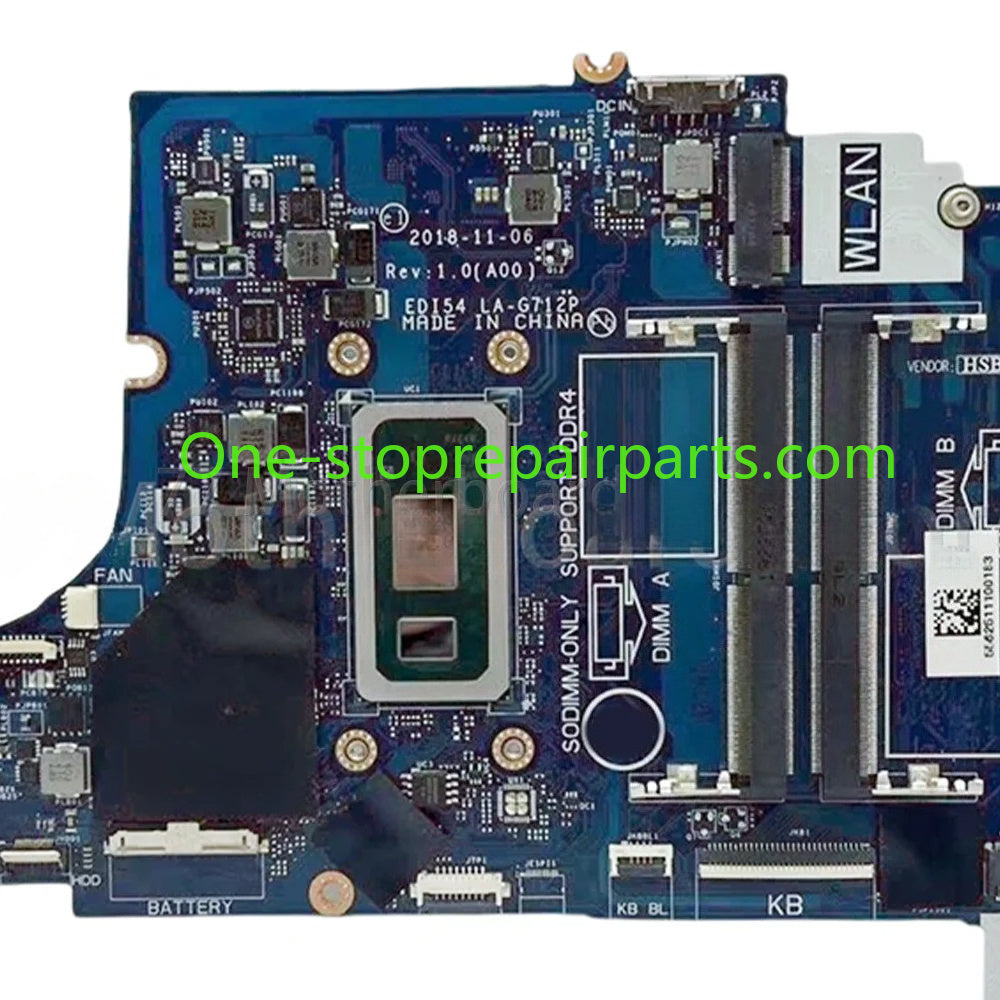 Laptop Motherboard LA-G712P For DELL Inspiron 3480 3580 3583 With CPU 4205U i3-8145U i5-8265U i7-8565U 0TWYDT 0VFMW4 100%Test Dell laptop repair parts