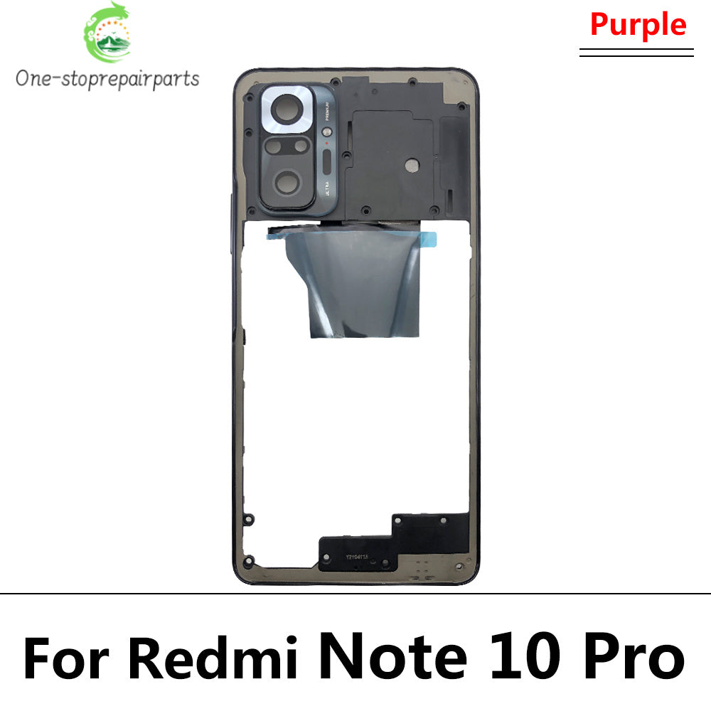 New Back Rear Camera Glass Lens With Circle Cover Frame For Redmi Note 10 Note10 Pro 10S With Adhensive Redmi phone repair parts