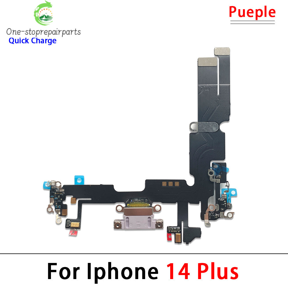 New For iPhone 14 Pro Max Plus USB Charging Port Dock Charger Connector Board With Microphone Flex Cable iPhone phone repair parts