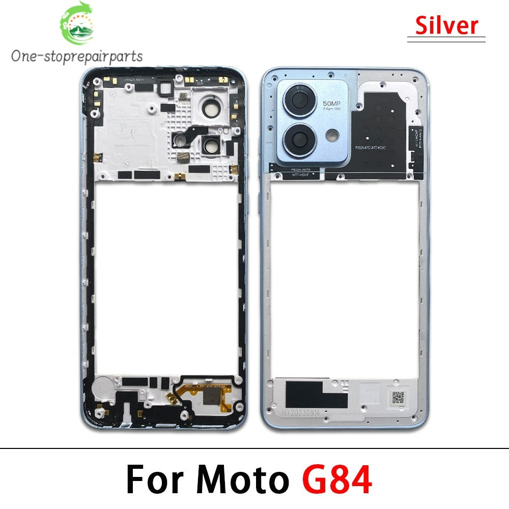 New Middle Frame For Motorola Moto G04 G14 G24 G34 G54 G84 Door Housing Bezel Repair Parts Motorola phone repair parts