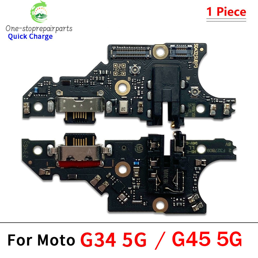 USB Charging Port Dock Charger Connector Board Flex Cable For Moto G04 G04s E14 E32s G05 G15 G45 G85 G75 G Play Power 5G 2024 Motorola phone repair parts