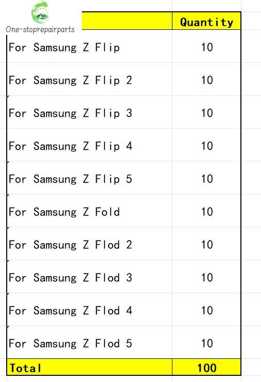 100Pcs, USB Charging Port Connector Charge Jack Socket Plug Dock For Samsung Z Flip 2 3 4 5 / Z Fold 2 3 4 5 Samsung phone repair parts