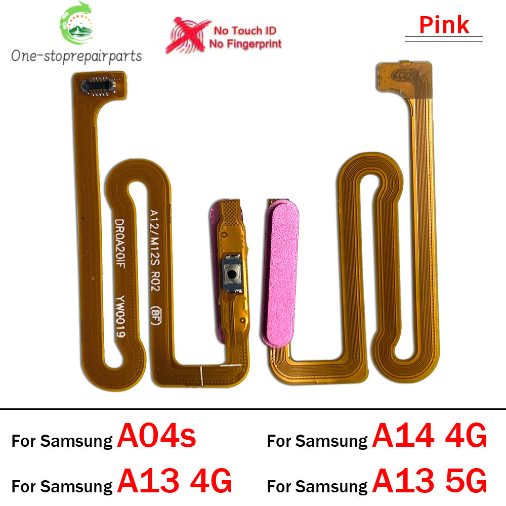10Pcs, Home Button FingerPrint Touch ID Sensor Flex Cable Ribbon For Samsung A04s A13 A14 A24 A34 A54 4G 5G Replacement Parts Samsung phone repair parts