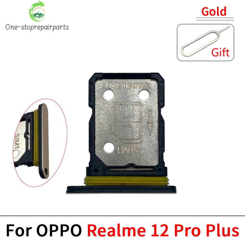 New For OPPO Realme 10 10s 11 12 Pro Plus 4G 5G SIM Card Tray Slot Holder Adapter Accessories Realme phone repair parts