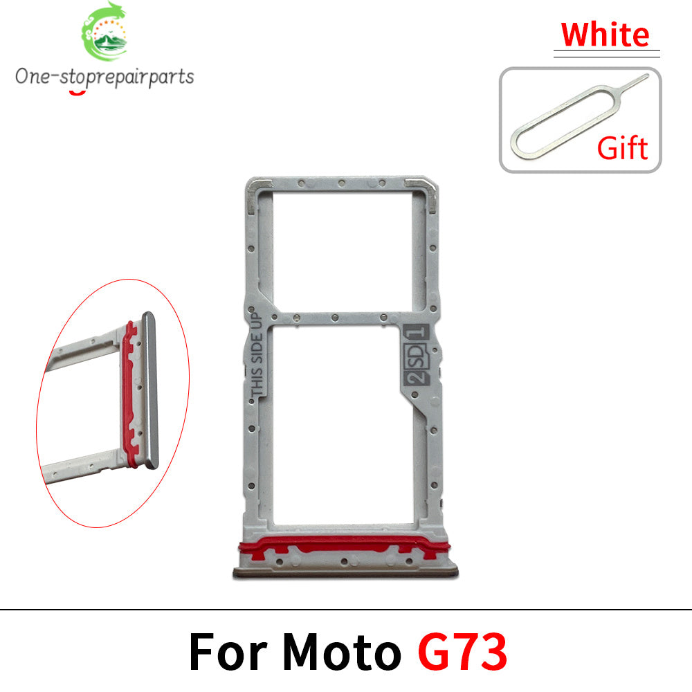 10Pcs/Lot, SIM Card Tray Slot Holder Adapter Accessories For Motorola Moto G13 G23 G53 G73 Motorola phone repair parts