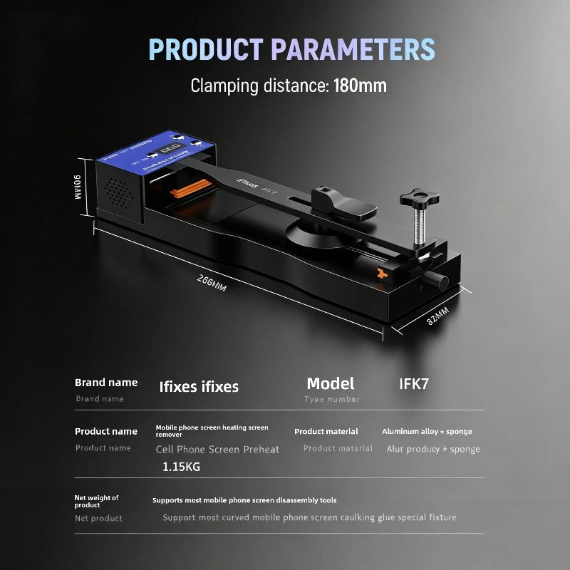 Phone LCD Separator Machine iFixes iFK7 Preheat Suction Cup Puller Heating Disassembly Tool for Mobile Screen Repair Professional Repair Tools