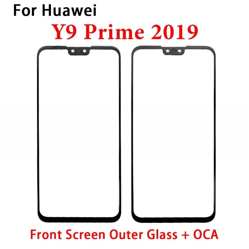 Screen Front Outer Glass+OCA For Huawei Y6P Y7A Y7P Y8P Y8s Y9A Y9s Y9 Prime 2019 P30 P40 Lite E 5G Screen Touch Panel Glass Huawei phone repair parts