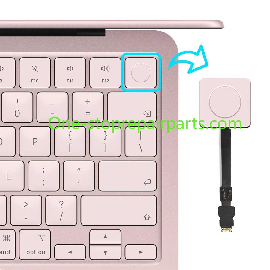 Laptop A3404 Power on/off Button Touch ID Fingerprint Board w/ Flex Cable for Macbook Neo 13" A18 Pro Silver Citrus Indigo Blush Macbook repair parts