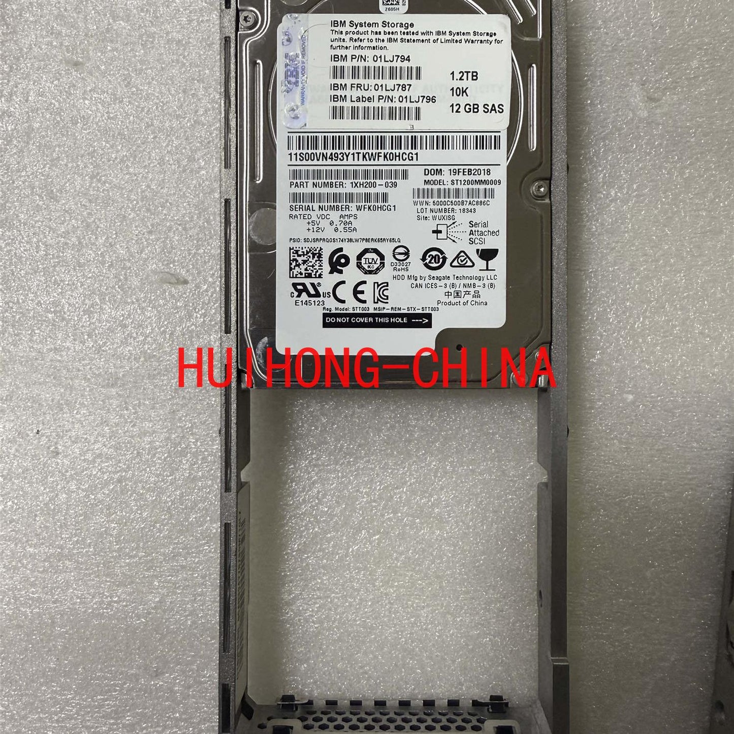 Servicer Original 01LJ787 01LJ794 V7000 Gen2 1.2TB 10K 12GB SAS 2.5 Hard Drive