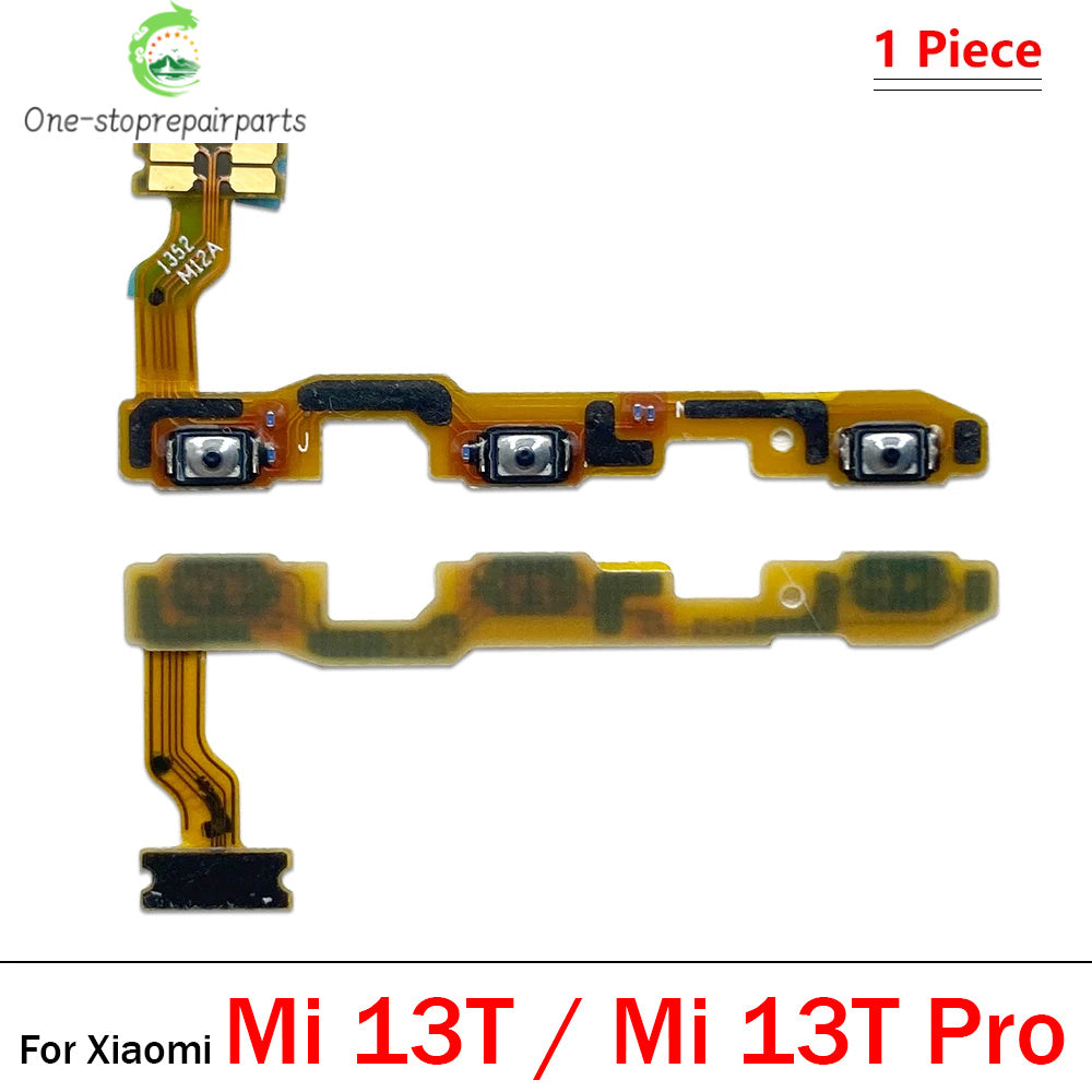 10Pcs/Lot, Power Button Volume Side Button Key Flex Cable For Xiaomi Mi 11T 12T 13T Pro Replacement Parts Xiaomi Xiao mi phone repair parts