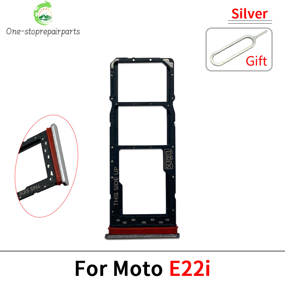 10Pcs, SIM Card Tray Slot Holder Adapter Accessories For Motorola Moto E13 E32 E22 E22i Motorola phone repair parts