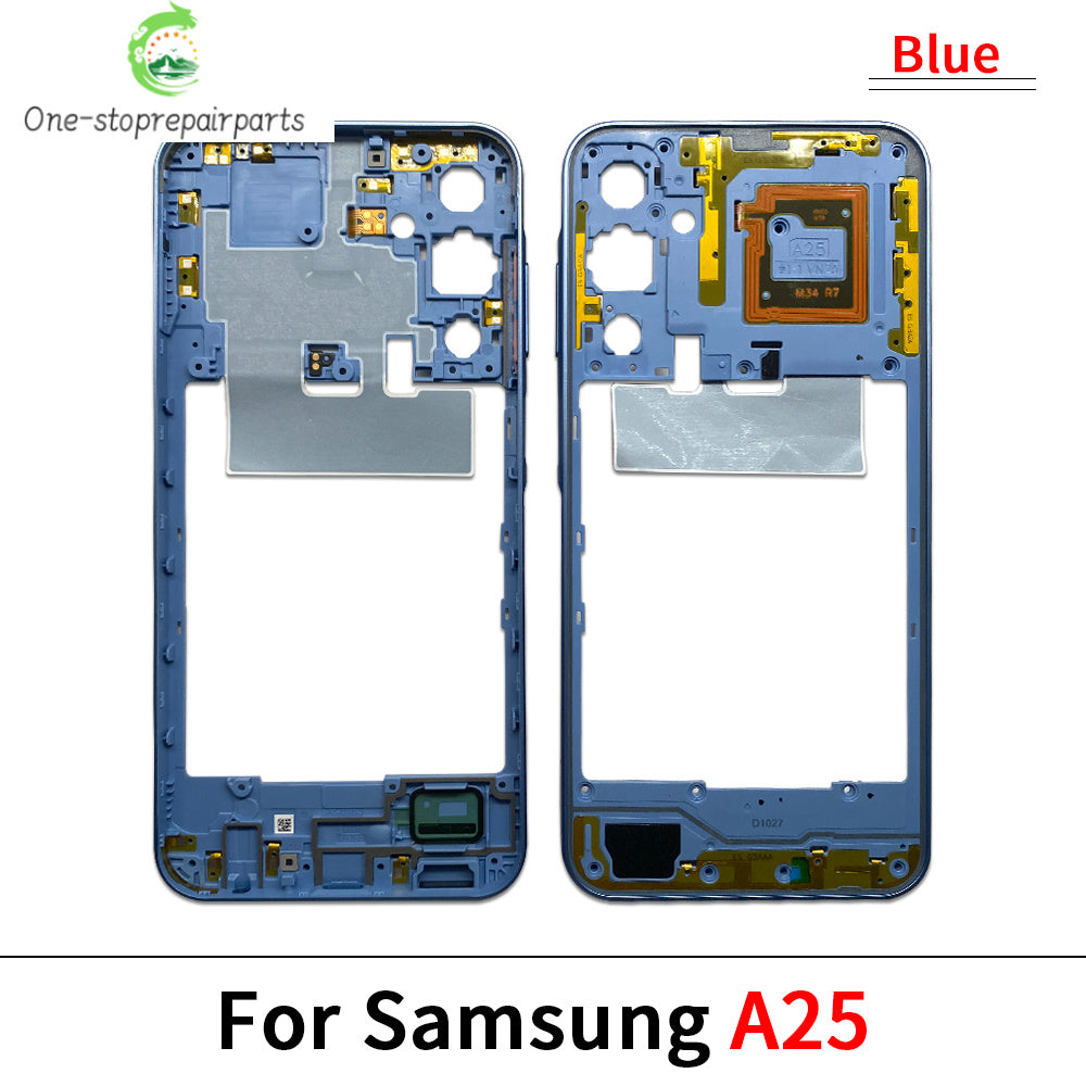 New For Samsung A15 4G A155F / A15 5G A156B / A05 / A05s / A25 5G Housing Middle Frame Bezel Middle Plate Cover Samsung phone repair parts