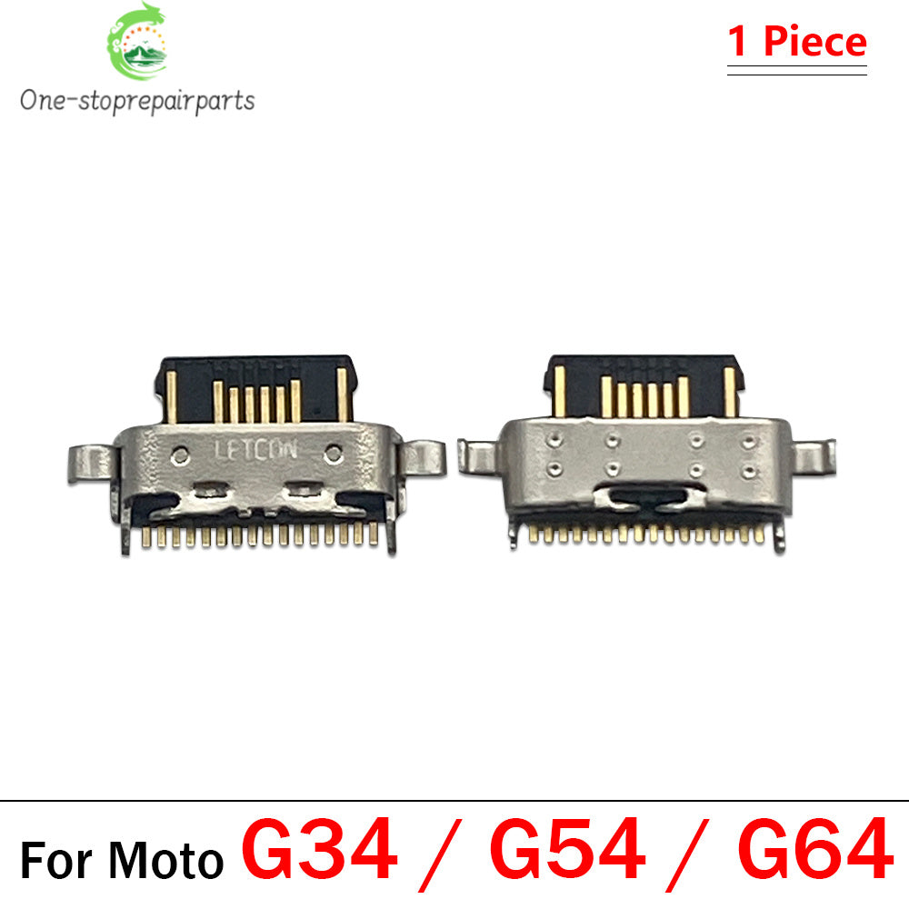 10Pcs, Micro USB Connector Charging Port Jack For Moto G04 G14 G22 G32 G62 G31 G51 G52 G13 G23 G53 G54 G10 G20 G30 G50 G60 G60s Motorola phone repair parts
