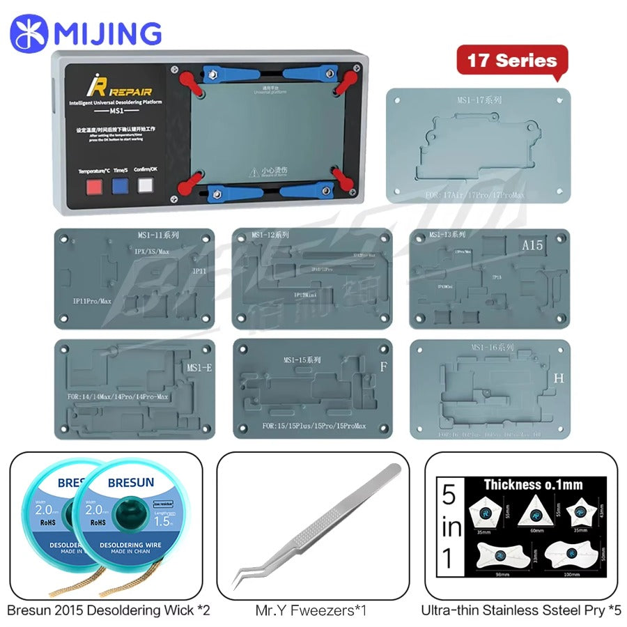 MIJING iRepair MS1 Soldering Pre-Heating Station For iPhone X - 17 Pro Max Universal Desoldering Motherboard Platform Tools Sets Professional Repair Tools