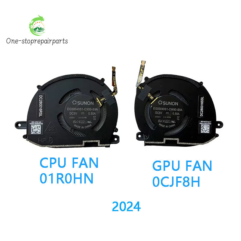 New Original Laptop CPU GPU Cooling Fan For Dell XPS 13 9340 9350 2024 01R0HN 0CJF8H Dell laptop repair parts