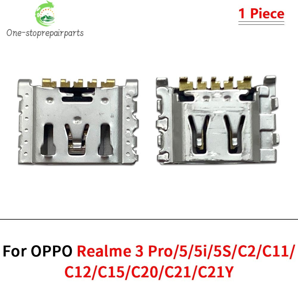2Pcs, Charger USB Charging Port Dock Connector Socket For OPPO Reno 5 6 7 8 Pro Realme C11 C12 C15 C20 C21 C35 C21Y 5 5i 5s Realme phone repair parts