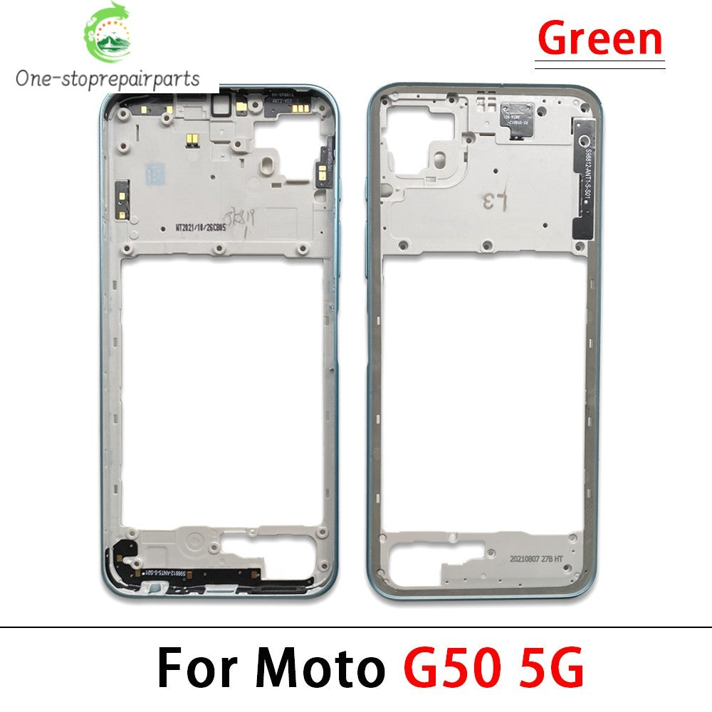 10Pcs/Lot, New For Motorola Moto G13 G23 G53 G31 G41 G71 G50 5G Housing Middle Frame Bezel Middle Plate Cover Motorola phone repair parts