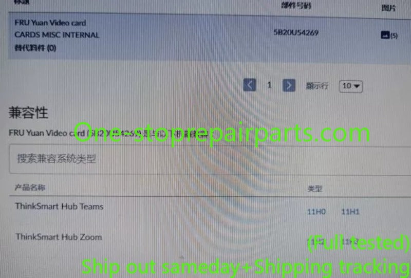 Yuan Video Card For Lenovo ThinkSmart Hub Teams / Zoom - 5B20U54269