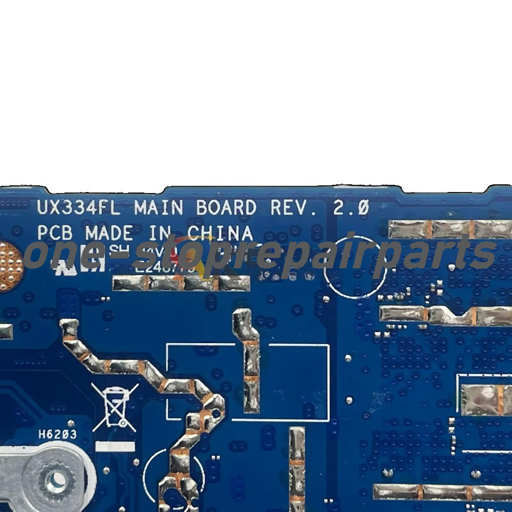 UX334FL Motherboard For ASUS ZenBook UX463FL UX434FL U3600F U4600F UX334FL UX334F Mainboard With 10th Gen I3 I5 I7 100% Tests OK ASUS laptop repair parts