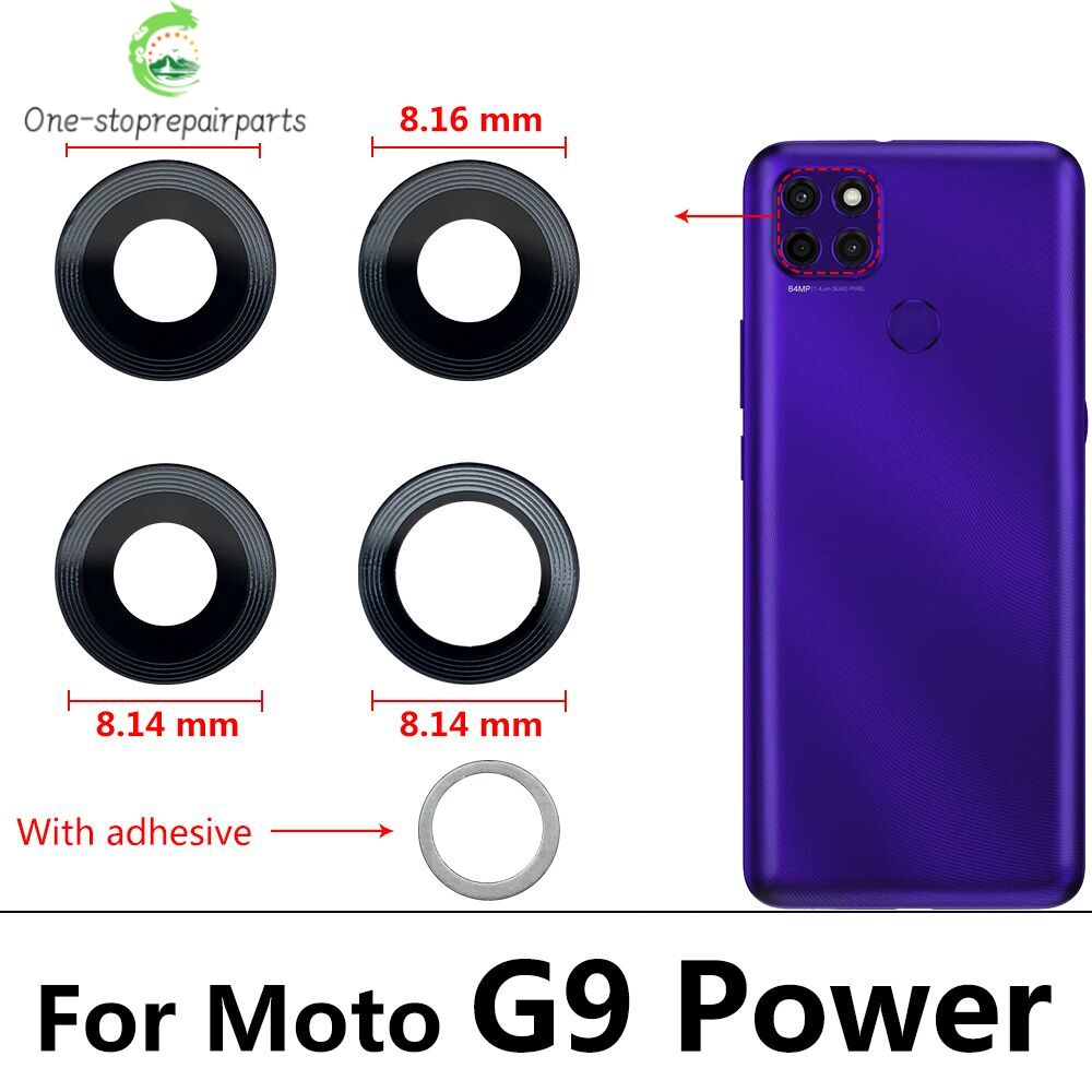 10Pcs/Lot, Camera Glass For Motorola Moto G8 G9 Plus Play Power Lite Rear Back Camera glass Lens With Glue Adhesive Motorola phone repair parts