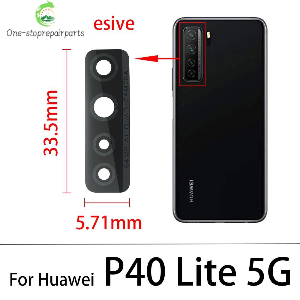 10Pcs/lot, Back Rear Camera Glass Lens Cover With Adhesive For Huawei P20 P30 P40 P50 Pro Lite E 5G Huawei phone repair parts