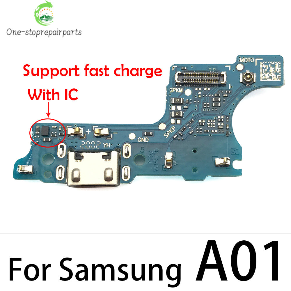 10Pcs USB Charging Dock Connector Board Flex Cable For Samsung A80 A70 A50 A40 A30 A20 A10 A11 A01 A21s A31 A51 A71 A30s A50s Samsung phone repair parts