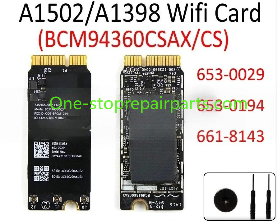 WIRCARD BCM94360CS BCM94360CSAX Wifi Card 802.11ac for Macbook Pro A1425 A1502 A1398 Tested BT4.0 2012-2015 Macbook repair parts