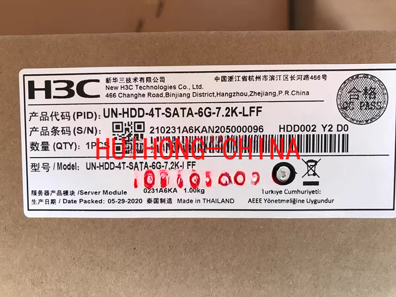 Servicer H3C/H3C 0231A6KA 4TB 6G SATA 7.2K 3.5 Hard Drive 0231A7MX