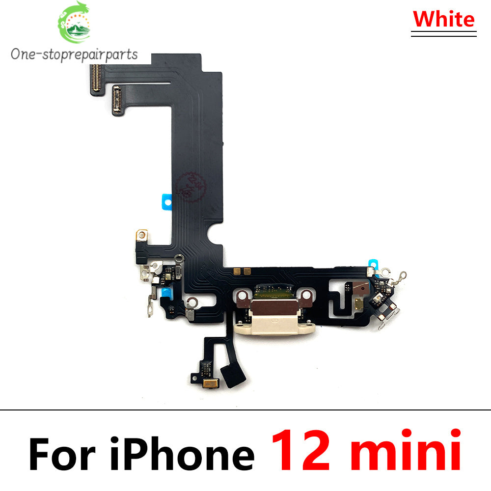 New USB Charging Port Charger Board Flex Cable For iPhone 12 Pro 12Pro Max Mini Dock Connector With Microphone iPhone phone repair parts