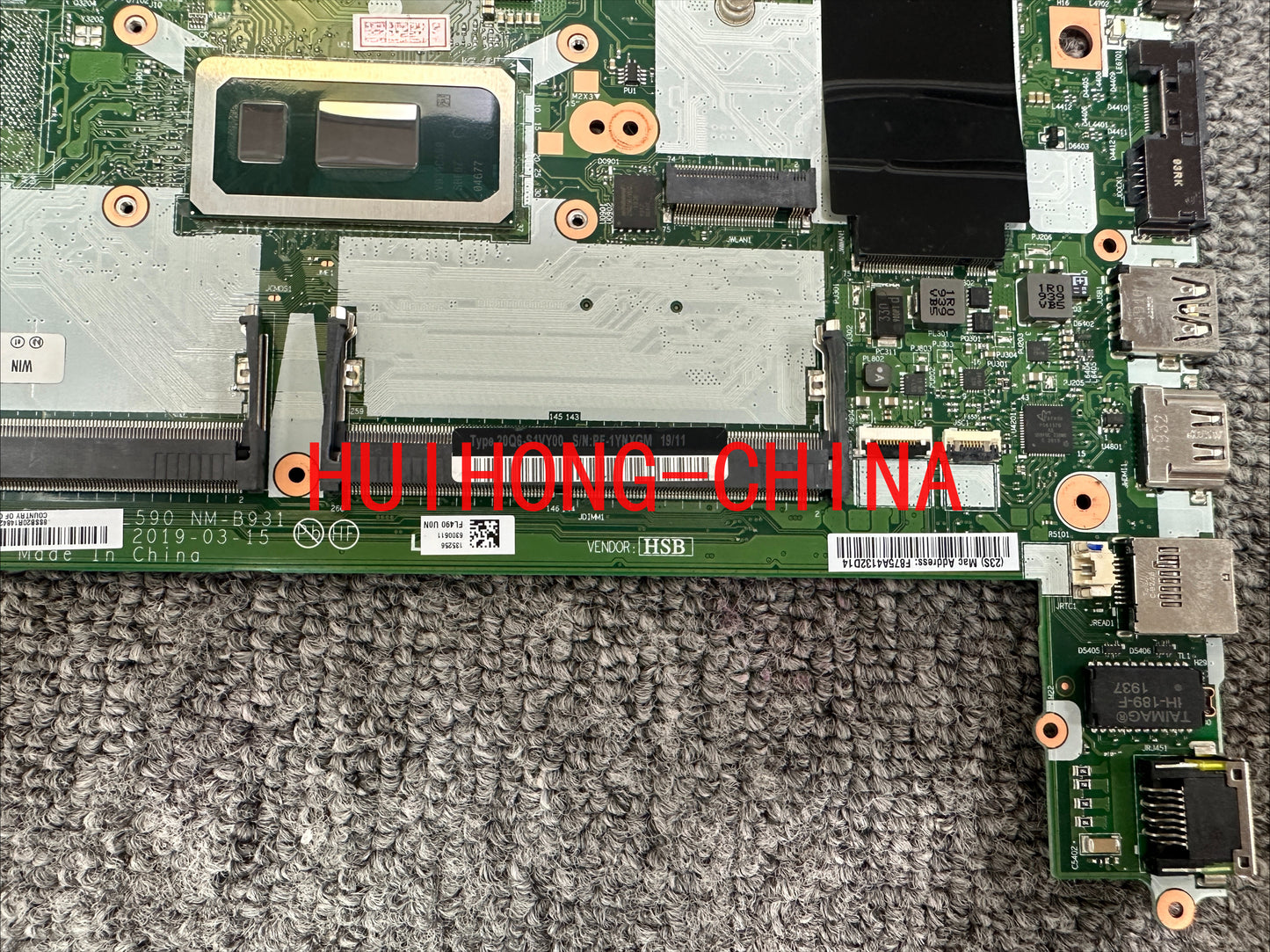 Lenovo L480 L490 notebook main board i5-8365U NM-B931