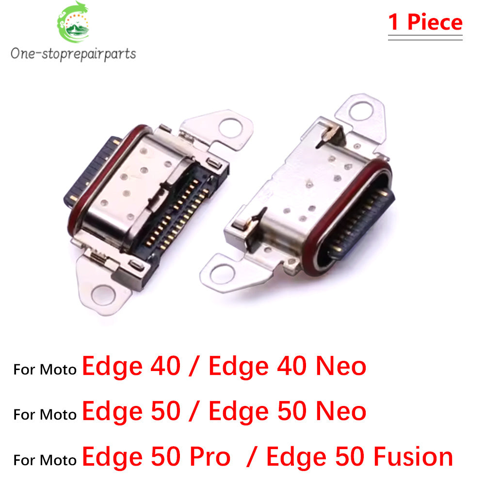2Pcs, Charger USB Charging Port Dock Connector Socket For Moto Edge 20 30 40 50 Neo E6 E6s E7 E13 E14 E20 E30 E32 E22 Plus Play Motorola phone repair parts