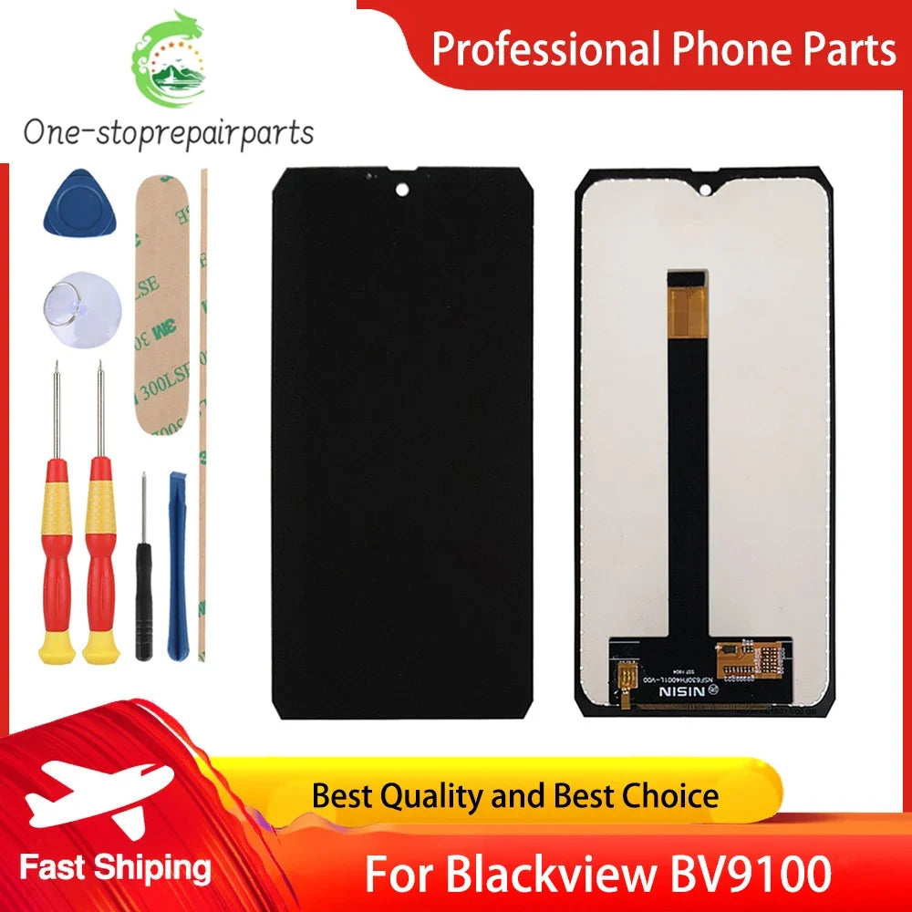 Brand 100% New Original Touch Screen LCD Display For Blackview BV9100 With Frame Replacement Parts Rear Blackview phone repair parts