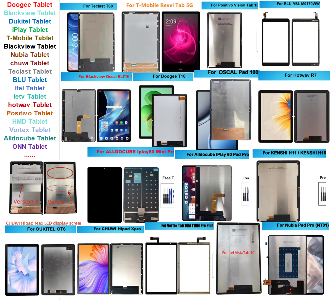Other Brand Tablet repair parts