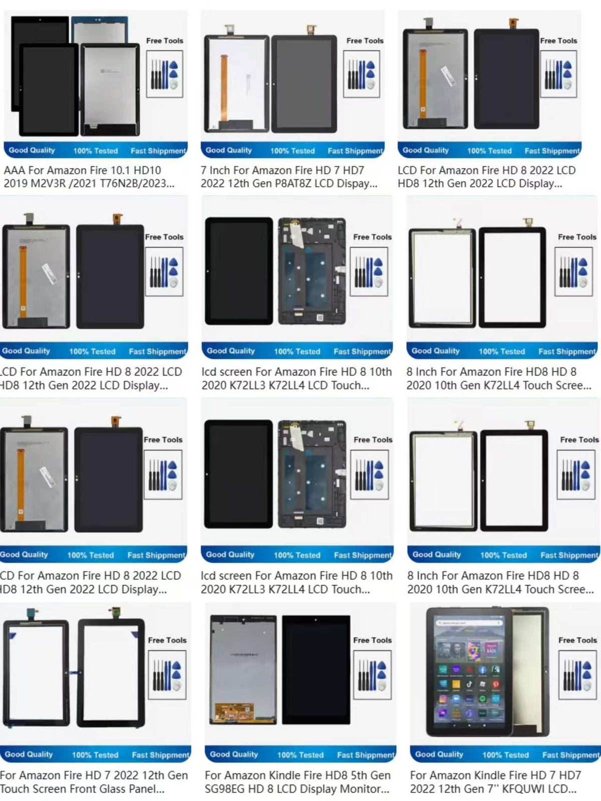 For Amazon Kindle Tablet repair parts