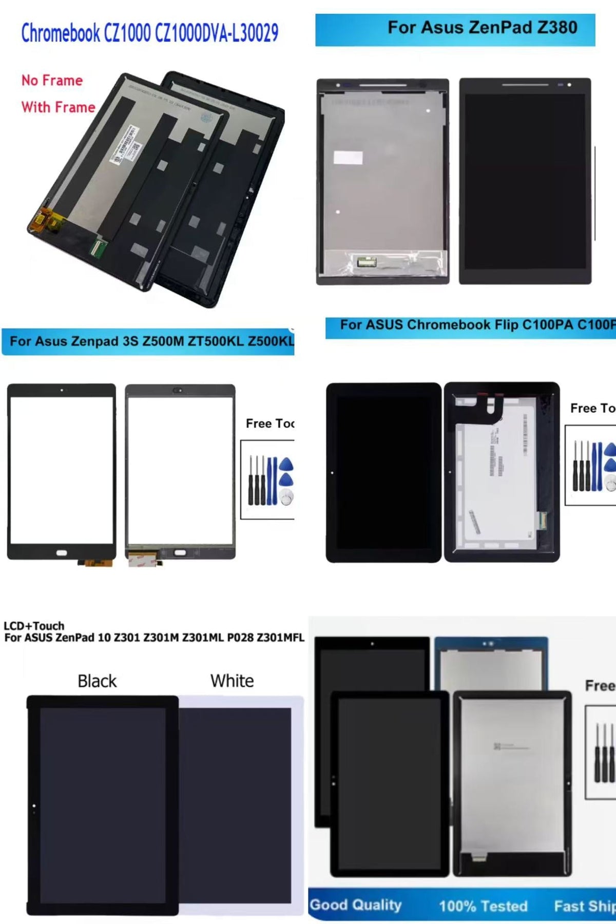 For Asus Tablet repair parts