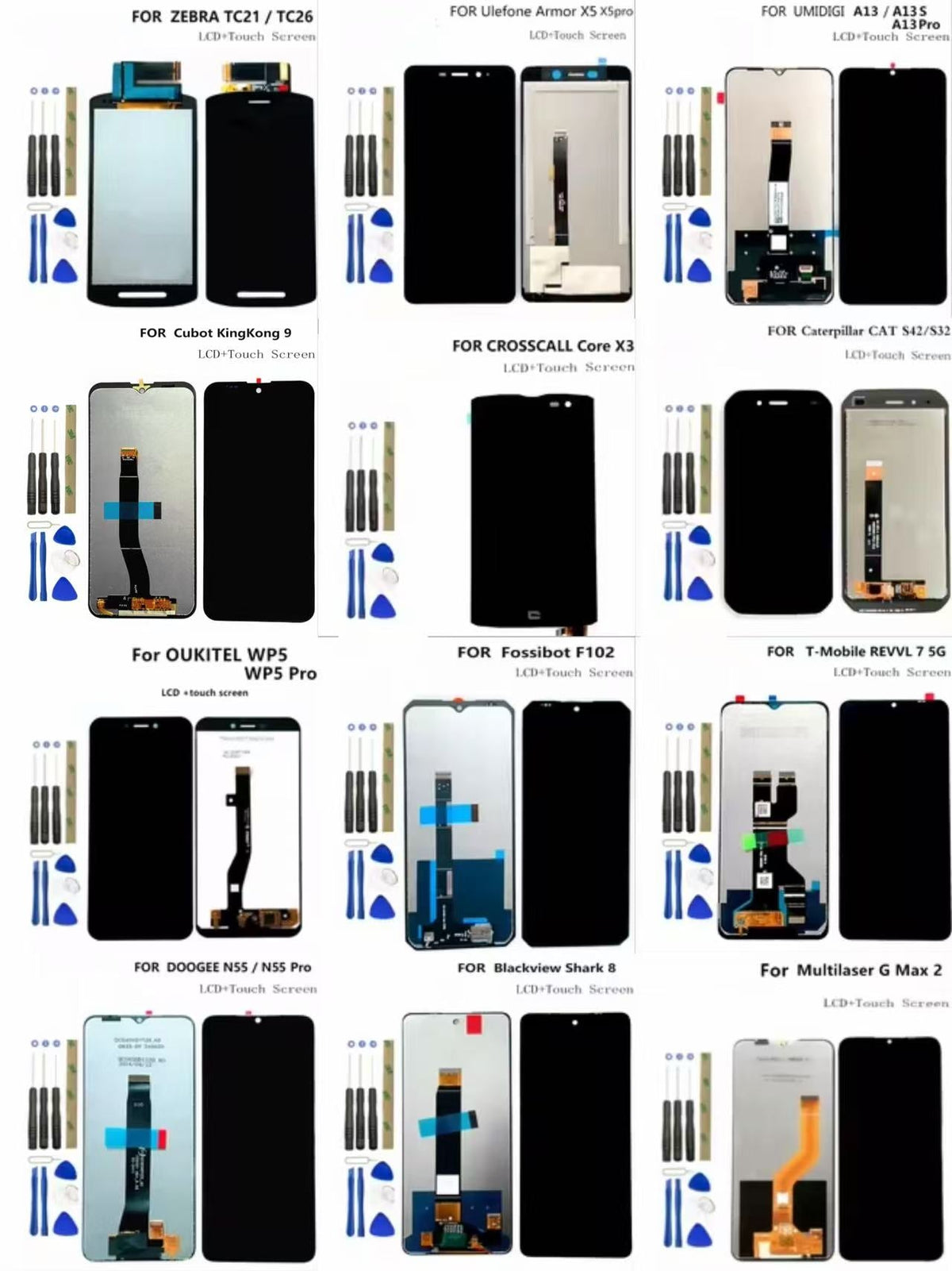 Other Brand Phone repair parts (Umidigi&Blackview&DOOGEE&OUKITEL&Zebra&Ulefone...)
