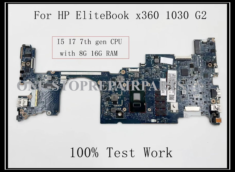 For HP EliteBook X360 1030 G2 Laptop Motherboard With I5 I7 CPU 8G 16G RAM 6050A2848001-MB-A01 100% Test Work HP laptop repair parts