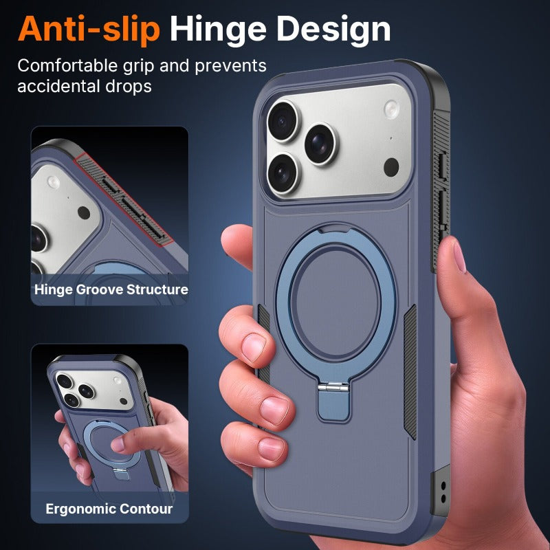 New magnetic bracket mobile phone case for iPhone iphone18promax mobile phone case 16/17 anti-drop advanced 15 bracket 14Pro mech hard case Phone accessories